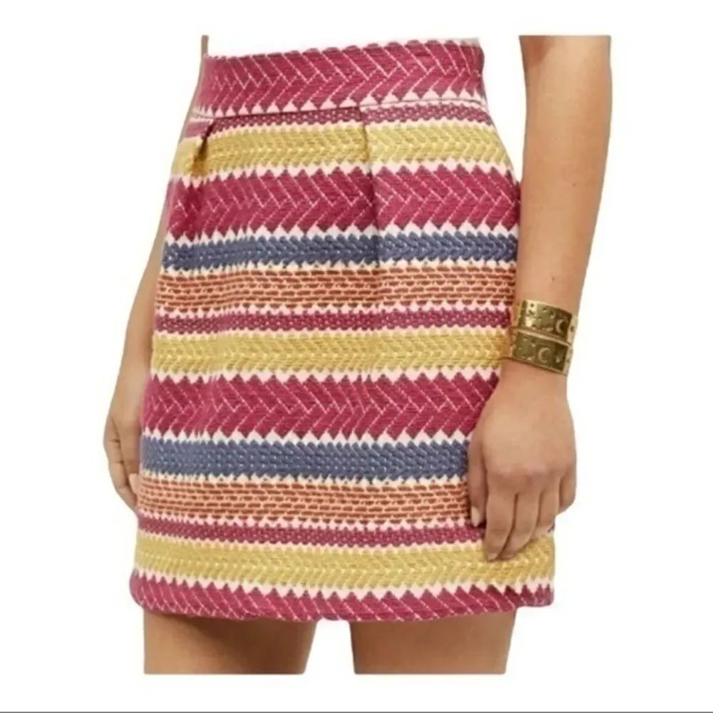 Anthropologie Nomad Morgan Jacauard Skirt with 2 side pockets Size Small